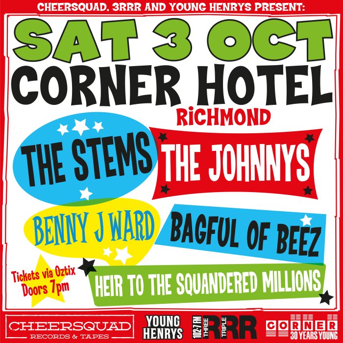 Cheersquad Records Party with The Stems (Corner 30th Birthday)